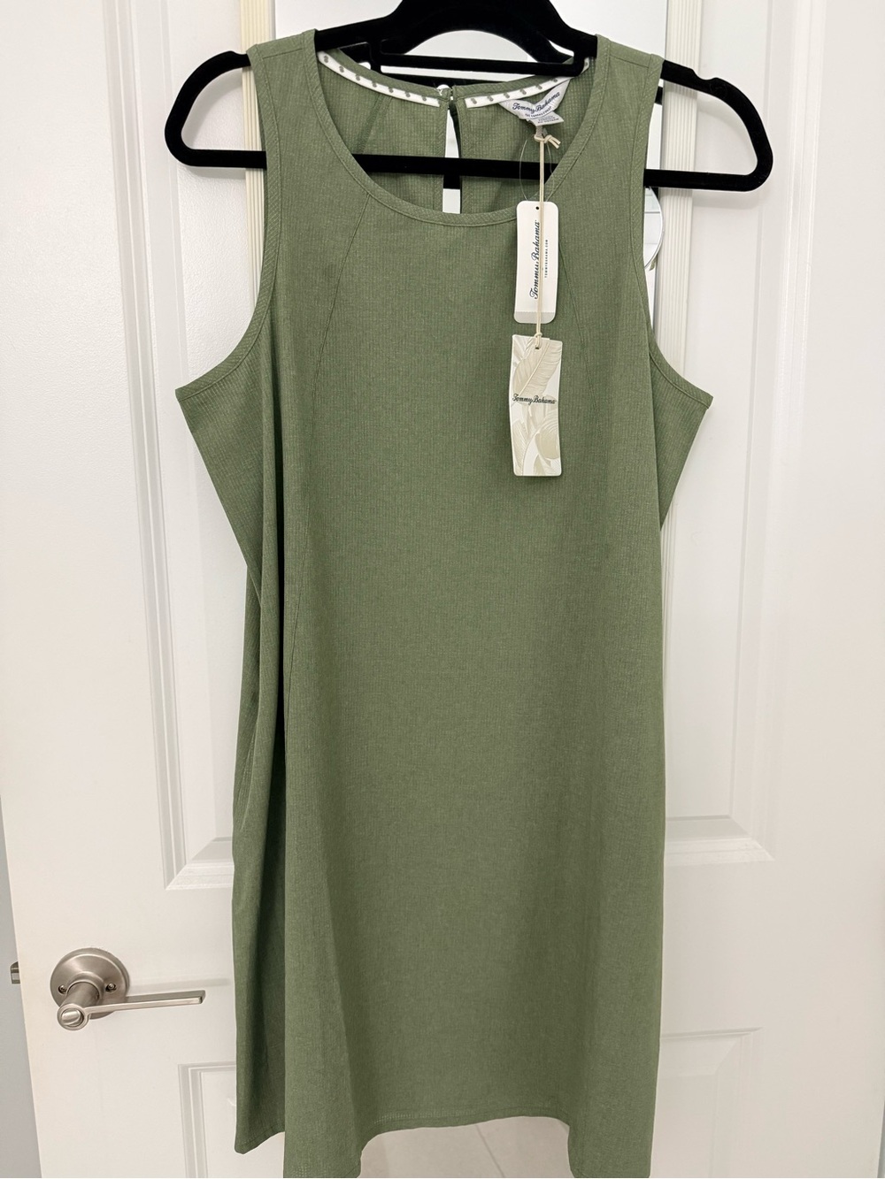 Tommy Bahama Olive Green Sleeveless Shift Dress
